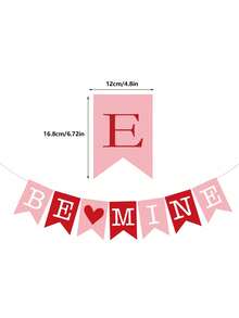 Valentine's Day Flag Raising, Shining Love, Red Flower Valentine's Day Party, Used For Grand Opening, Carnival, Birthday, Festival, Outdoor Celebration Activities, Seasonal Room Decoration, Love Confession, Graduation Season, Stars, New Year Flag, Small Tail Flag - Multicolor - View 5
