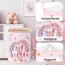 Clastyle 45L Cesta Ropa Sucia Animales Dinosaurios Hs Verde Lindo Cestos Almacenaje Juguetes s Plegable Redonda de Dormitorio 36x45 cm