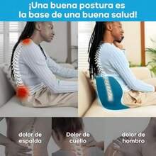Cojin para Coxis y Ciatica , Cojín de Espalda y de Silla Combinado, Asiento para Silla de Oficina de Memory Foam,Aliviar La Ciática,Con Funda Lavable,Favorece La Circulación,para Oficina y Hogar(default) - Unitalla - Ver 4