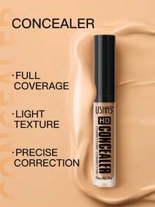 USHAS遮瑕膏，12种颜色可选，保湿配方，完美遮盖肌肤瑕疵，面部及眼部遮瑕，质地柔滑轻盈，妆效自然，适合所有肤质。