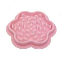 1pc Pet Silicone Slow Feeder Bowl, Anti-Choke Anti-Vomiting Dry And Wet Food Silicone Dish, Floral Shaped - Multicolor - View 20