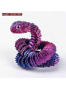 2026 New 3D Printed Snake - Extended Version - Full Articulated Joints - Animal Model Toy - Snake Toy - Home Decor Figurine - Birthday Gift - Easter Gift - Halloween Gift - Christmas Gift - Gift - Toy (Random Eye Color)
