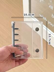 M5 Clear Binder, 10pcs Double-Sided Refill Pages, Replacement Paper, DIY Loose-Leaf Notebook, Sealing Stickers, Cute Stickers, Sticker Notebook, Sticker Book, Sticker Bookshelf, Sticker Book Refill, Clear Sticker Book Binder, Clear Sticker Book, DIY Loose-Leaf Notebook Set, Stationery, School Supplies, Back To School Supplies - Multicolor - View 7