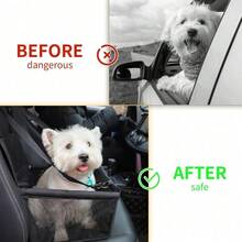 Dog Car Seat, Travel Pe-Style Dog Booster Seat, Breathable Dog Car Seat, With Adjustable Seat Belt Design, Travel Dog Car Seat Specially For Small Dt Cageogs - Hồng - Xem 6