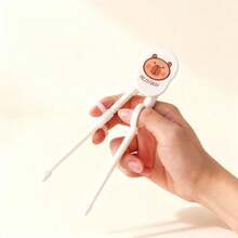 1pc Portable Children's Training Chopsticks With Cute Cartoon Patterns, Reusable Plastic Learning Chopsticks, Non-Slip Chinese Training Chop Sticks, Learning Food Sticks For Kids, Kitchen Tableware, Suitable For Use In Home, School, Dorm, Outdoor Camping, Picnic,Travel, Bakc To School - Multicolor - View 9