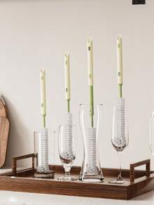 Extendable And Adjustable Handle Cup Brush - 1 Piece, With Extendable Button, Bends 90° For No Dead Angles, Multi-Purpose Long Handle Protects Your Hands, Suitable For Cleaning Blenders, Glasses, Flasks, Kettles, And Other Kitchen Utensils. A Great Gift For Your Wife Or Mother. - Multicolor - View 4