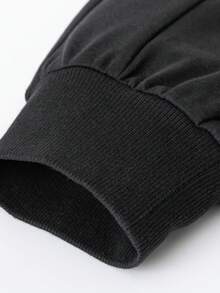 mini bala Kids Jogger Pants, Adjustable Waist Soft Stretchy Athletic Sweatpants - Black - View 8