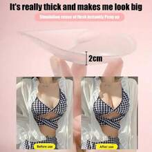 1对优雅硅胶胸垫 - 隐形、可重复使用、加厚设计，适用于比基尼挂脖式文胸，增强无痕内衣效果，柔软舒适的女士内衣配件 - 彩色 - 查看 5