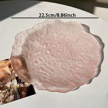 1 chiếc đĩa thủy tinh màu hồng kiểu INS | Đĩa đựng trái cây và món khai vị sáng tạo, khay nhỏ đa năng, phù hợp cho bữa ăn gia đình, bộ đồ ăn tối giản hiện đại, đĩa đựng nước sốt, khay trưng bày trang sức, trang trí phòng ăn nhà cửa. - Hồng - Xem 9