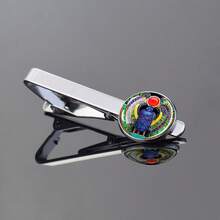 1pc Ancient Egyptian Theme Glass Dome Egyptian Symbol Patterns Tie Clip, Cultural & Historical Men's Formal Accessories - Silver - View 6