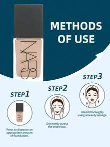 1 Bottle 30ml Nars Sheer Glow Foundation, L2, Fine Texture, Natural Finish, Long-Lasting, Suitable For Oily Skin, Daily Wear