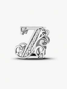 1pc Fashion Vine Inlaid Diamond Letter Beads, Suitable For Women Bracelet, Bangle DIY Jewelry Making And Daily Outfit Matching - Vine Diamond Letters - View 18