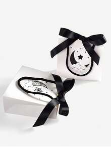 10个中秋节简约黑白小手提袋，配黑色蝴蝶结，商务礼品包装袋 - 彩色 - 查看 5