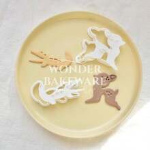 Molde de Biscoito Pendurado em Forma de Animal Fofo, Cortador de Biscoitos em Forma de Cervo 3D, Molde de Fondant de Veado para Decoração de Bolos e Cozimento - animal - Visão 3