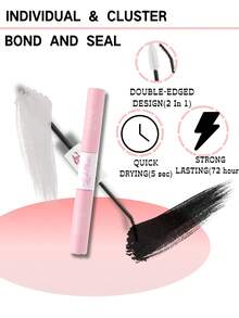 680PCS Russian Volume Lash Extensions Kit, Spiked Individual Lash Clusters, D/DD Curl 0.31–0.63inch, T50/80D/100D/120DD Mixed Styles, Volume Lash Clusters, Individual Segmented False Eyelashes,With Lash Glue, Tweezers & Brush - 黑色 - 查看 7