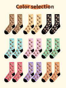 1 Pair Customized Text & Photo Printed Funny Couple Socks, Personalized Gifts For Valentine's Day, Birthday, Christmas And Other Occasions