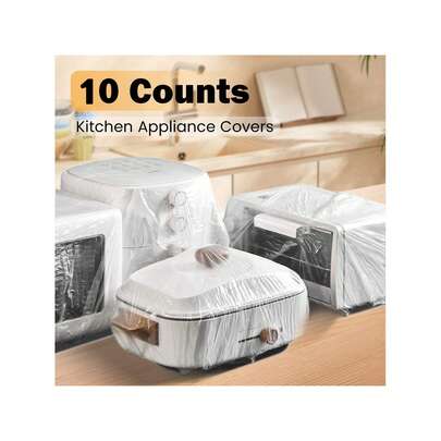 10 Pieces ,90X90cm Transparent Small Appliance Dust Covers - Disposable Kitchen Appliance Covers, Thickened PE Material, Disposable Thickened Plastic Covers, Suitable For Air Fryers, Blenders, Coffee Makers, Pressure Cookers & Slow Cookers