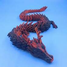 90厘米可动关节3D打印巨型飞龙模型 | 热门减压玩具 | 节日惊喜礼物 | 办公桌/汽车装饰，情人节男士礼物