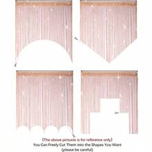 Vagasi Pack de 2 Cortina de Flecos para Puerta 1 * 2 M Panel Divisor de Ventana Separador de Habitación Decoración de Puertasy Ventanas - Champn - Ver 6
