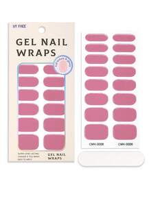 16片装UV免烫凝胶美甲贴，秋冬优雅柔美玫瑰粉水晶美甲贴纸，柔和白色，不挑肤色，保护天然指甲，低致敏性，适合女性和女孩日常通勤、约会、化妆、DIY时尚美甲用品