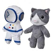 IKEA Peluche de gato astronauta AFTONSPARV - Abrazo cómodo, compañero tierno para niños, 28 cm, blanco grisáceo - blanco grisáceo - Ver 8