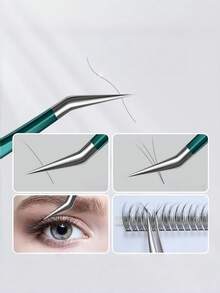 2/3pcs Stainless Steel Precision Tweezers Set, For Eyebrow & Facial Hair Removal, With Sharp Blackhead Tip, Multi-Function Beauty Tweezers, Easy To Handle Eyebrow Details, Various Shaped Tweezer Heads - Multicolor - View 5