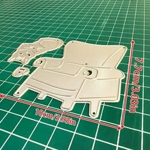 Créatif Le chat est couché sur le canapé. Matrices de découpe en métal, album de scrapbooking DIY et pochoir de gaufrage, outil de fabrication de cartes de vœux, artisanat de découpe de papier pour cartes, modèle de découpe pour la fabrication de cartes cadeaux. - Argent - Voir 8