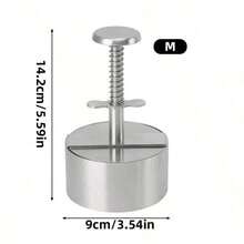 一套304个弹簧圆形汉堡肉饼压模，银色，肉饼压模机，芝士汉堡压模机，不粘汉堡压模机，肉饼模具，适用于肉类、牛肉、奶酪、蔬菜，汉堡制作机，多种尺寸可选，食品成型工具，肉饼模具，适用于肉类 - 彩色 - 查看 17