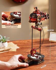 Robotime ROKR Gravity Swing Serie 3D-Holzpuzzles – Roadtripper & Tiefsee-Abenteurer Modellbausätze, 228-teiliges motorloses Balancierspielzeug, STEM-Bauset für Jugendliche und Erwachsene, Dekoration und Geschenkidee (MCD03/MCD04) - 04-Tiefseeabenteurer - Übersicht 9