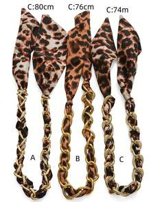 1pc Leopard Print Necklace With Heart, Butterfly & Star Pendant, Winter Necklace, Daily Accessory, Date Night Necklace, Party Necklace, Gift For Women, Valentine's Day, Mother's Day - Multicolor - View 11