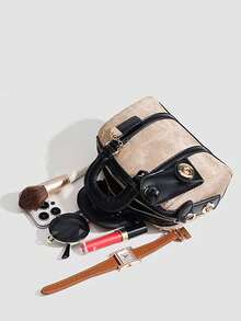 波士顿手提包、单肩包、枕形包 - 米色 - 查看 7