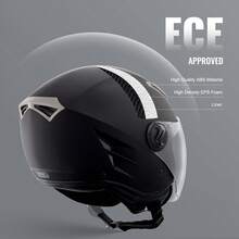 Motorcycle Helmets - Motorrad-3/4-Helm,ヨーロッパバージョン,Größe L - チェックする 3