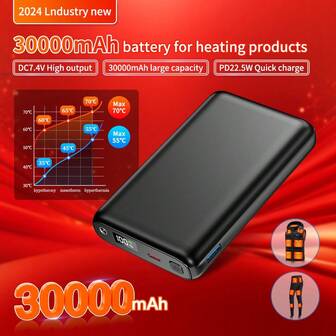 CCAGU 30000mAh Power Bank PD22.5W Fast Charging | 7.4V Portable Charger With DC/USB Output For Easter Gifts, Easter Basket Fillers, Camping And Outdoor Activities Suitable For Winter Holiday Outdoor Travel/Camping And Emergency Backup Mobile Power Supply Gifts For Family, Friends, Birthday Holiday Outdoor Camping Gifts Birthday