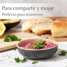 - Set de 6 Mini Cuencos para Dip 90 ml Cuenco para Acompañamientos Cuenco para Salsa de Soja Cuenco para Dip Pequeños Cuencos para Snacks - Colección Las Palmitas - Mezclado - Ver 2