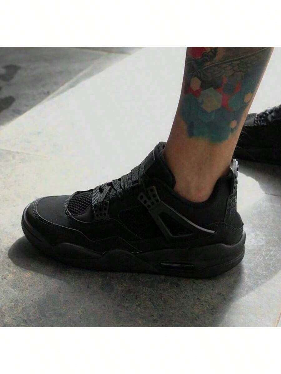 Promotion: Basketball Shoes, Air 4 Skate Shoes, Gym Shoes, Premium Training Shoes, 24-Hour Shipping, Black And White - AIR 4 黑色 - 查看 1