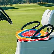 Colorful Tie-Dye Print Golf Cart Seat Covers/Towel,Summer Breathable Golf Cart Seat Blanket For All Seasons,Universal Unique Seats Cover Golf Club Car Accessories,51"X 31"/130x78.5cm - 彩色 - 查看 7