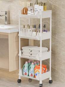 1 raft de depozitare pentru biblioteci, dulap multifuncțional independent, unitate de raft mobilă pentru living, dormitor, bucătărie, uz casnic - Multicolor - Vizualizare 7