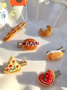 12pcs/Set Fresh Lemon Shaped Hair Clips, Inspired By Lemon, Realistic Design. Suitable For Girls And Women, Emitting A Sweet Fragrance. Lightweight Material, Comfortable To Wear. Whether Paired With Sweet Princess Or Casual Cute Styles, It Can Add Playful Charm And Make You The Focus Of Attention. ,Hair Accessory, Claw Clips, Hair Slide, Hair Claws - Multicolor - View 17