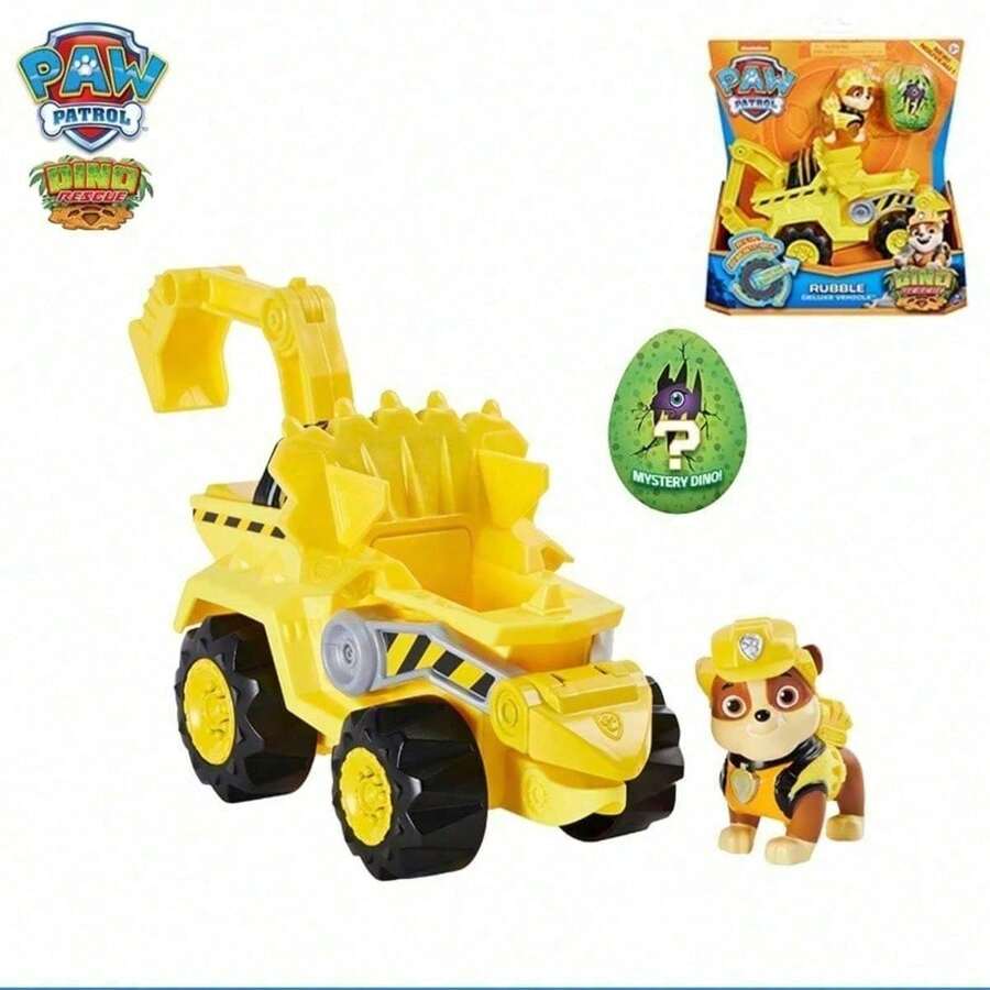 Spin Master ​ Dino Rescue Single Pack - Alloy Vehicle Dog Figure & Mystery Dino Egg, Gift For Ages 3+ Kids - ​Rubble - View 1