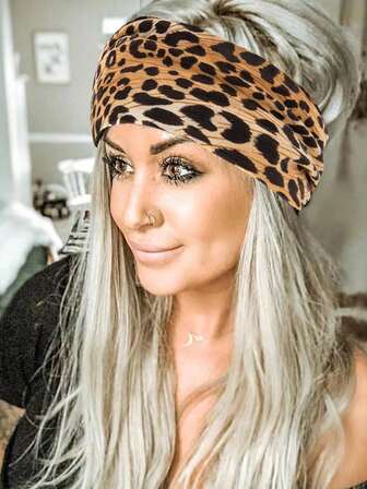 1 قطعة شريط رأس واسع، شريط رأس سميك بطراز بوهيمي أنيق، يلف حول الرأس، شريط رأس مُعقود مانع للانزلاق للنساء - شريط رأس واسع بلون صلب، مناسب وأنيق، إكسسوار شعر متعدد الاستخدامات، مريح ومتناسق، مناسب لموسم العودة إلى المدرسة