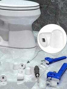 Toilet Bolt Caps, Easy-To-Install Push-In Caps With Additional Washers, Made Of White Plastic, 1.44 Inches In Height - Perfect For Hiding Toilet Fasteners, Toilet Accessories - Multicolor - View 4
