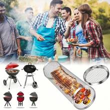 304 Stainless Steel Handle Barbecue Cage, Heat-Resistant Design Barbecue Tool Set, Portable Outdoor Essential Barbecue Supplies, Circular Pit Cooking Cage, Camping Barbecue Grill Accessories, Barbecue Essential Tools (Barbecue Cage+Hook) Barbecue Tool Set - Multicolor - View 5