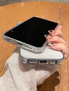 Acrylic Full Coverage Transparent Phone Case Compatible With IPhone 17 Pro Max/17 Pro/17/16 Pro Max/16/16 Pro/16 Plus/11/15/15 Pro/15 Pro Max/12/13/14 Pro Max/12 Pro/12 Pro Max/13 Pro/13 Pro Max/7 Plus/14 Pro/14 Pro Max/14 Plus, Hard Shell, Anti-Yellowing, Continuous Wireless Magnetic Charging Function - Transparent - Fully Enclosed Magnetic - View 7