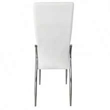 Miroytengo Pack 2 sillas comedor Laci sillas salón blanco estilo moderno polipiel cromadas estructura metal costuras decorativas 101x51x45 cm fáciles limpiar incluye montaje instrucciones tornillería. De 3 a 5 días de envio - Blanco - Ver 5