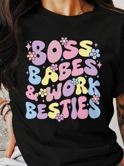 Boss Babes Besties T-Shirt, Empowering Tee For Female Friends & Entrepreneurs