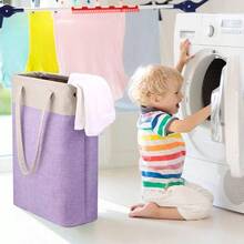 i BKGOO Cesto de Ropa Sucia Delgado-Cesto de Ropa Sucia con Asas Cesto de Ropa Sucia Plegable Cesto de Ropa Sucia Estrecho Cesto de Ropa Sucia Plegable Para Ahorrar Espacio Dormitorios Apartamentos