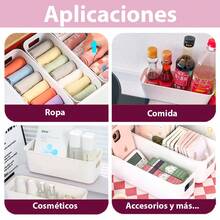 Vmingo 10pz/20pz Caja Almacenamiento Organizador Cesta Canasta Multiusos - Blanco Crema - Ver 8