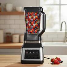 Mera House Licuadoras De Cocina,Licuadora2L Motor de cobre puro de 1500 W,Con sus tres hojas de acero inoxidable verticales,3 programas preestablecidos,para jugos refinados, vegetales,salsas,Nueces - Tipo de Enchufe A USA (110-127V) - Ver 1