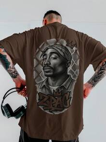 Rei Quebrada Oversized Streetwear Unisex T-Shirt Ref4362 - Rỉ Nâu - Xem 1