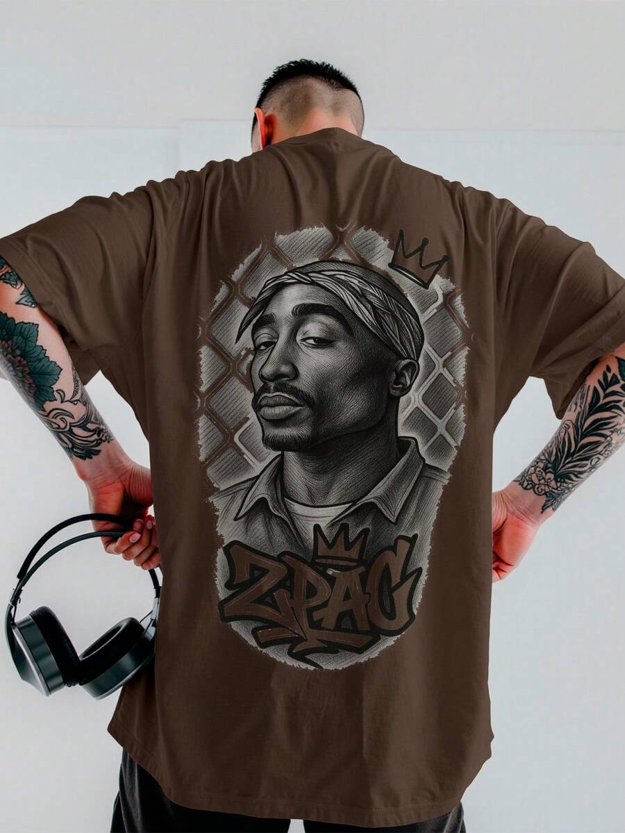 Rei Quebrada Oversized Streetwear Unisex T-Shirt Ref4362 - Rỉ Nâu - Xem 1